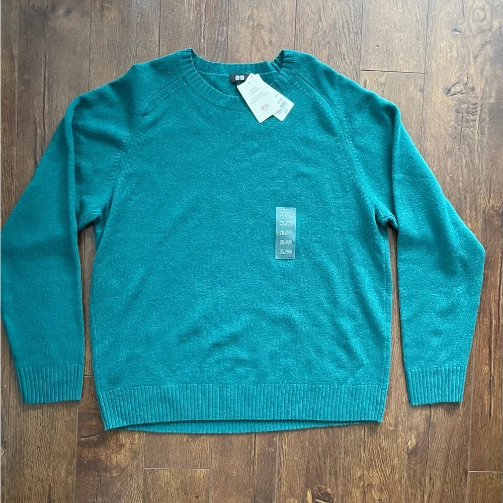 🍀 NWT 💯 Premium Lambswool UniQlo Crew Neck Knit Sweater. XL - Picture 5 of 6